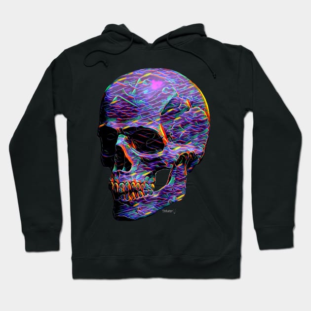 Neon Skull Hoodie by Tedwear